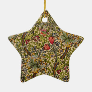 William Morris Golden Lily Antikes Blumenmuster Keramik Ornament