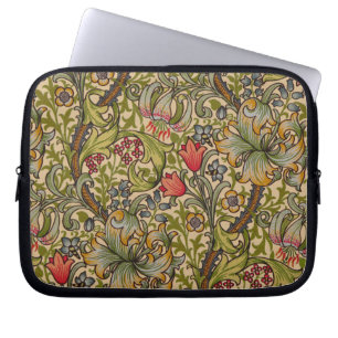 William Morris Golden Lily Antikes Blumenmuster Laptopschutzhülle