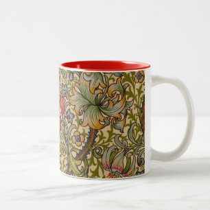 William Morris Golden Lily Antikes Blumenmuster Zweifarbige Tasse