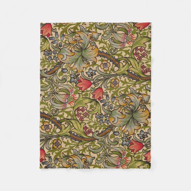 William Morris Golden Lily Antique Fleecedecke (Vorderseite)