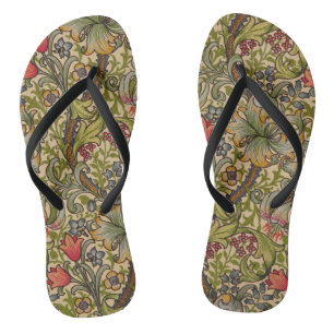 William Morris Golden Lily Antique Flip Flops