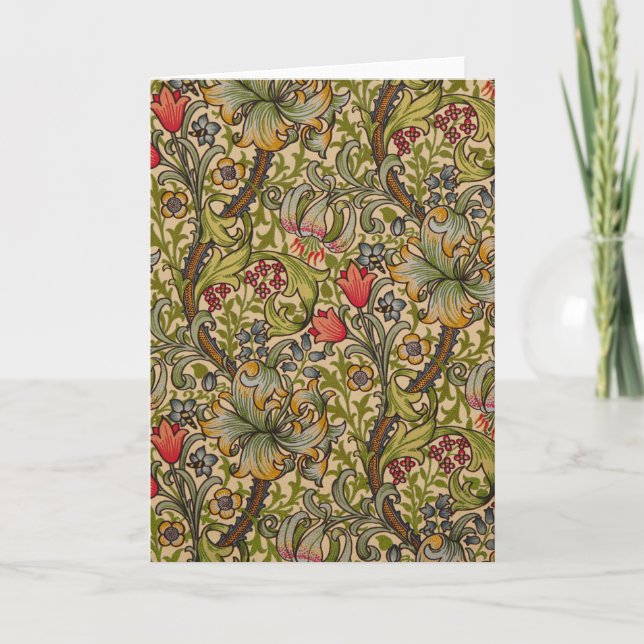 William Morris Golden Lily Antique Karte (Vorderseite)