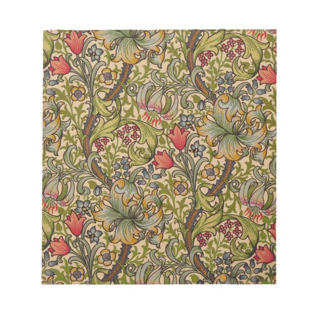 William Morris Golden Lily Antique Notizblock (Vorderseite)