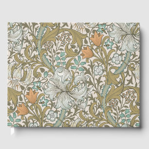 William Morris Golden Lily Blau Gold Klassiker Gästebuch