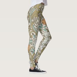 William Morris Golden Lily Blau Gold Klassiker Leggings