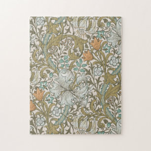 William Morris Golden Lily Blau Gold Klassiker Puzzle