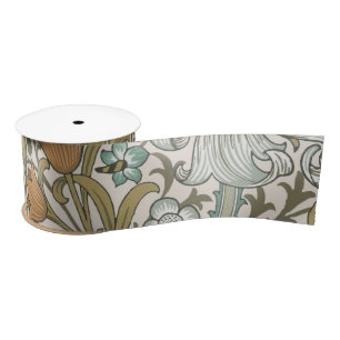 William Morris Golden Lily Blaue Gold Klassik Satinband