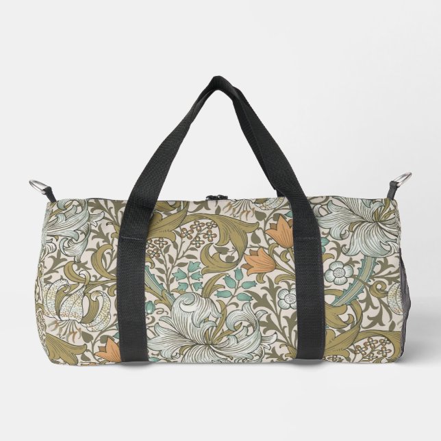 William Morris Golden Lily Blue Gold Classic Duffle Bag (Vorderseite)