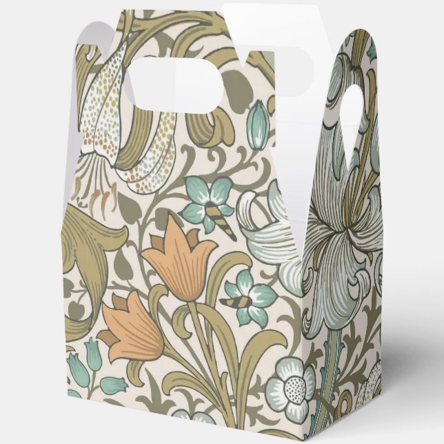 William Morris Golden Lily Blue Gold Classic Geschenkschachtel (Offen)
