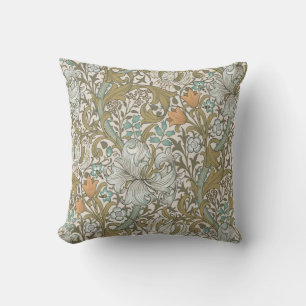 William Morris Golden Lily Blue Gold Classic Kissen