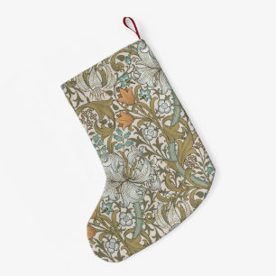 William Morris Golden Lily Blue Gold Classic Kleiner Weihnachtsstrumpf