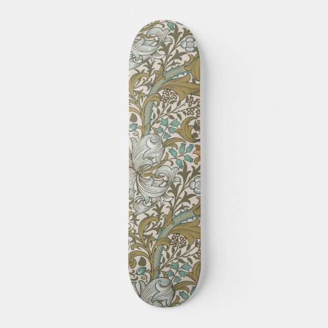 William Morris Golden Lily Blue Gold Classic Skateboard (Vorne)