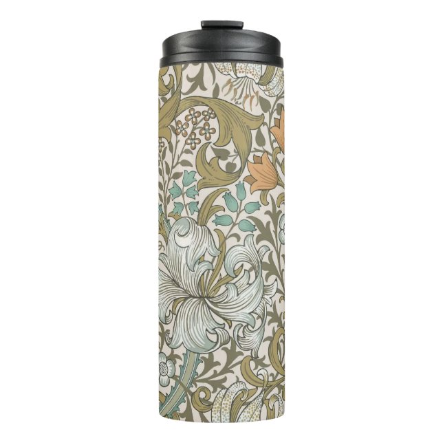 William Morris Golden Lily Blue Gold Classic Thermosbecher (Vorderseite)
