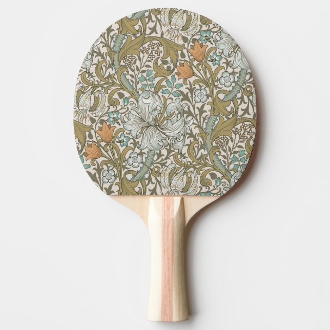William Morris Golden Lily Blue Gold Classic Tischtennis Schläger (Vorderseite)