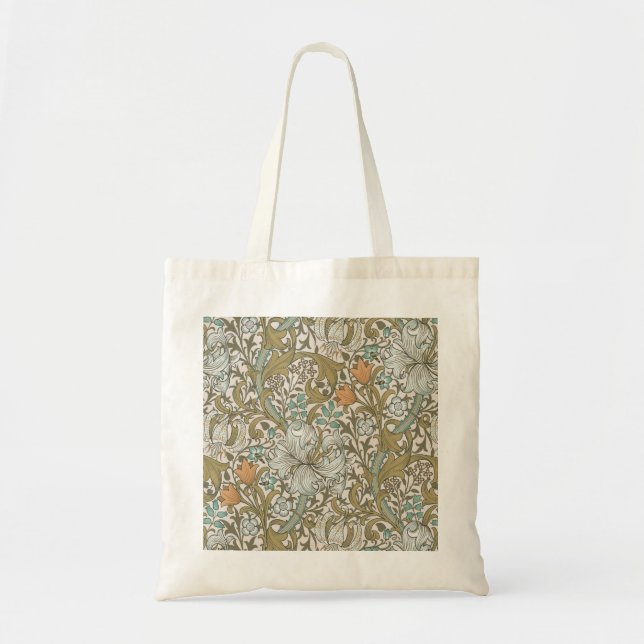 William Morris Golden Lily Blue Gold Classic Tragetasche (Vorne)