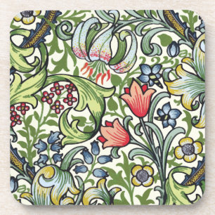 William Morris Golden Lily Blumendruckmuster Untersetzer