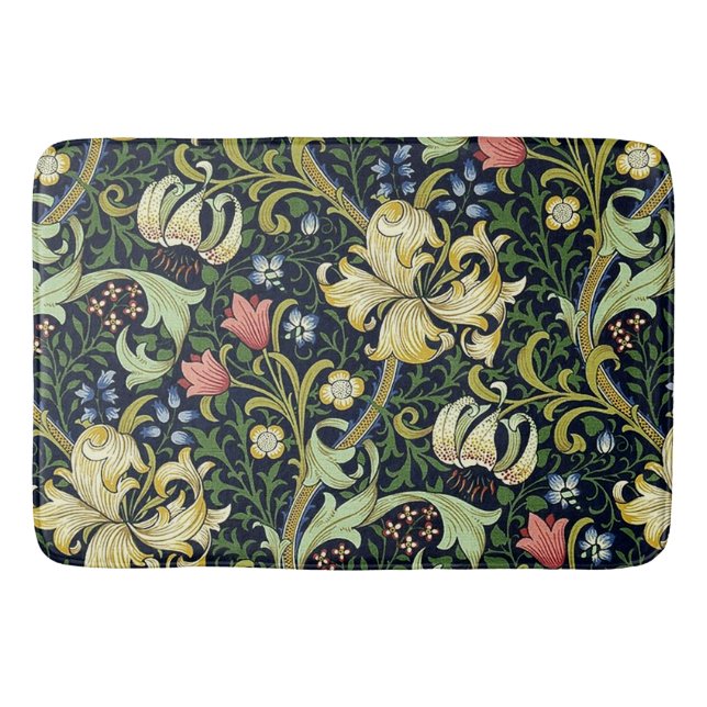 William Morris Golden Lily Floral Pattern Badematte (Vorderseite)