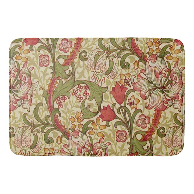 William Morris Golden Lily Floral Pattern Badematte (Vorderseite)
