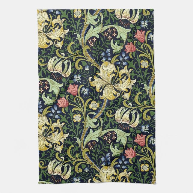 William Morris Golden Lily Floral Pattern Geschirrtuch (Vertikal)