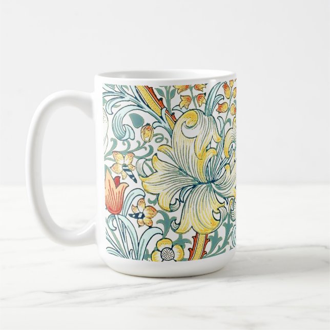 William Morris Golden Lily Floral Pattern Kaffeetasse (Links)