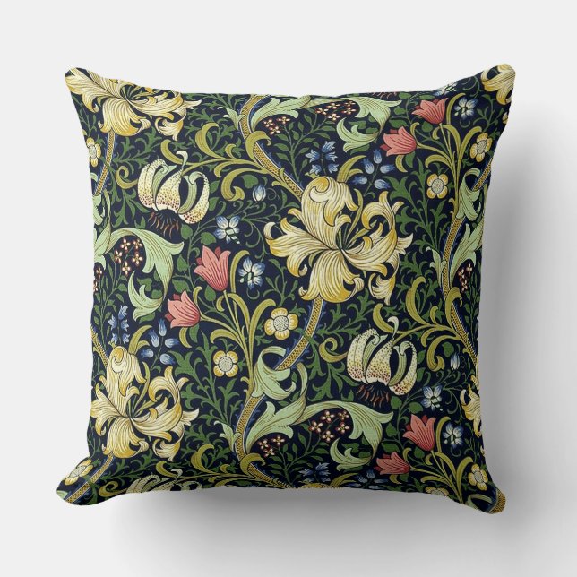 William Morris Golden Lily Floral Pattern Kissen (Vorderseite)