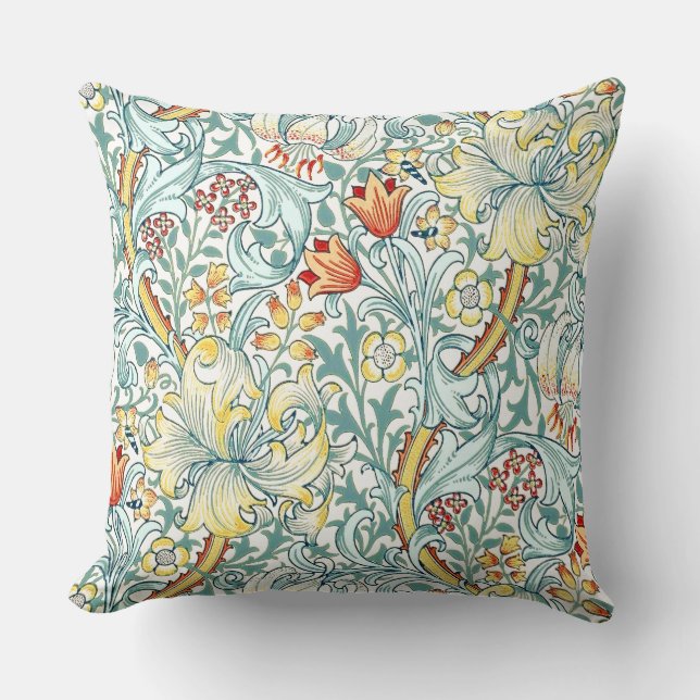 William Morris Golden Lily Floral Pattern Kissen (Vorderseite)