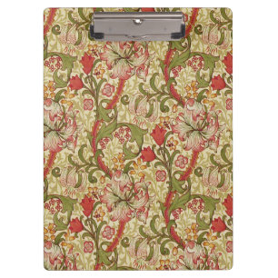 William Morris Golden Lily Floral Pattern Klemmbrett