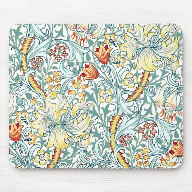 William Morris Golden Lily Floral Pattern Mousepad (Vorne)