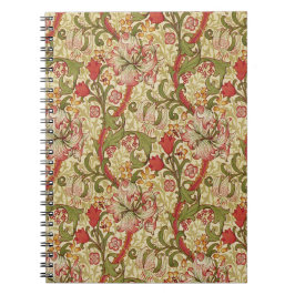 William Morris Golden Lily Floral Pattern Notizblock