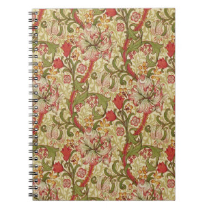 William Morris Golden Lily Floral Pattern Notizblock