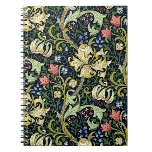 William Morris Golden Lily Floral Pattern Notizblock