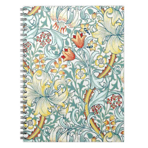 William Morris Golden Lily Floral Pattern Notizblock