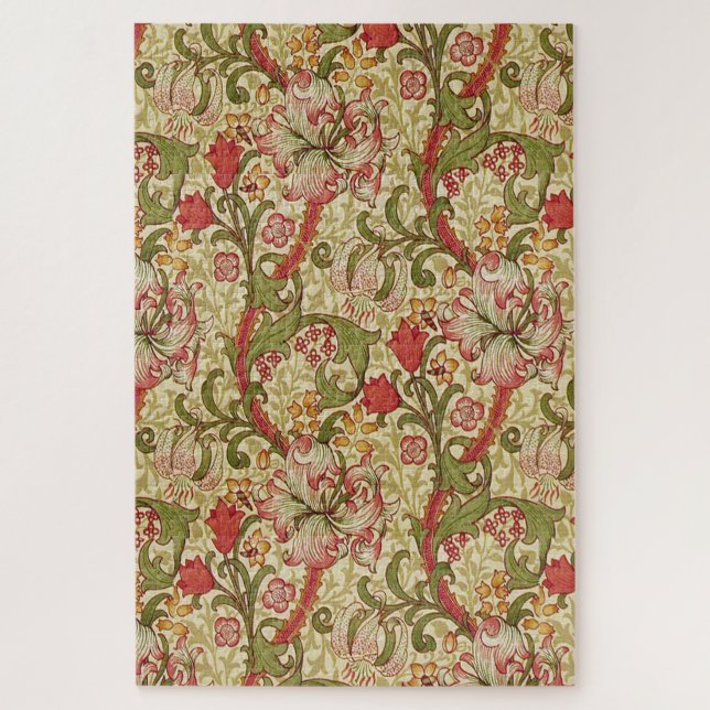 William Morris Golden Lily Floral Pattern Puzzle (Vertikal)