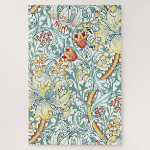 William Morris Golden Lily Floral Pattern Puzzle