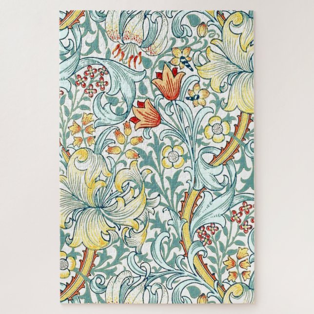William Morris Golden Lily Floral Pattern Puzzle (Vertikal)