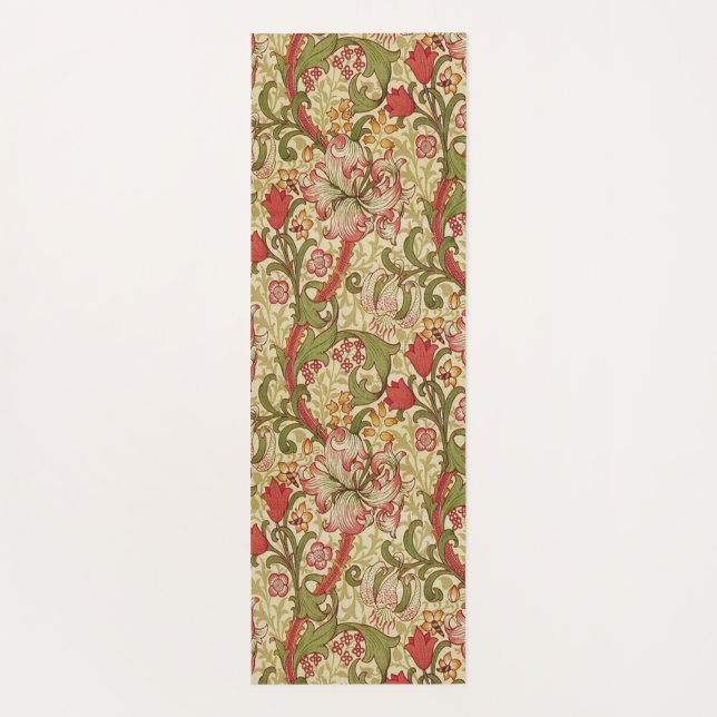 William Morris Golden Lily Floral Pattern Yogamatte (Rückseite)