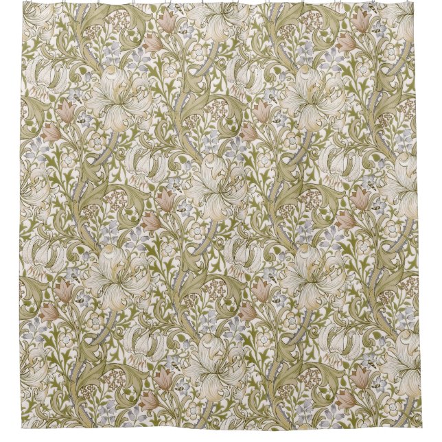 William Morris Golden Lily Garden Flower Classic Duschvorhang (Vorderseite)