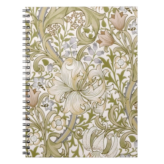William Morris Golden Lily Garden Flower Classic Notizblock (Vorderseite)