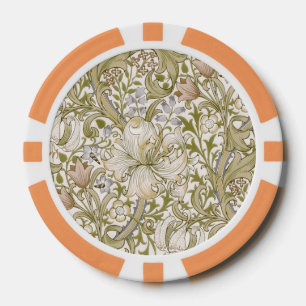 William Morris Golden Lily Garten Blumen Klassiker Pokerchips