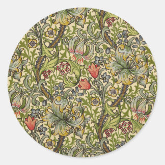 William Morris Golden Lily Runder Aufkleber