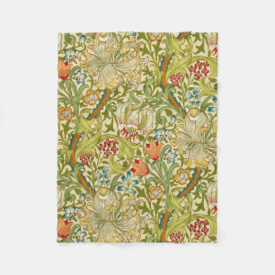 William Morris Golden Lily Vintag Pre-Raphaelite Fleecedecke