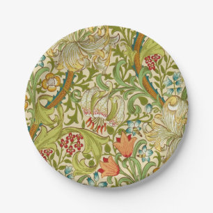 William Morris Golden Lily Vintag Pre-Raphaelite Pappteller