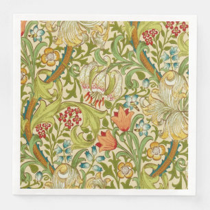 William Morris Golden Lily Vintag Pre-Raphaelite Serviette