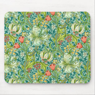 William Morris Golden Lily Vintage Blumen Design Mousepad
