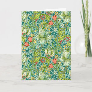 William Morris Golden Lily Vintage Blumendesign Karte
