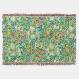 William Morris Golden Lily Vintage-Muster Decke