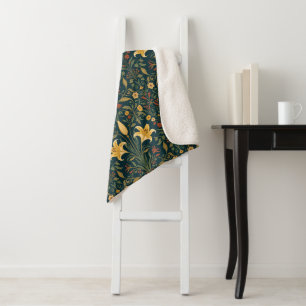William Morris Golden Lily Vintage Prä-Raphaelite Sherpadecke