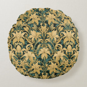 William Morris Golden Lily Vintage Prärafaelit Rundes Kissen