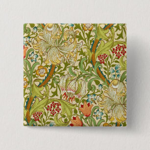 William Morris Golden Lily Vintage Vor-Raphaelite Button