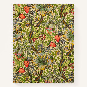 William Morris Golden Lily Vintages Blumendesign Notizbuch